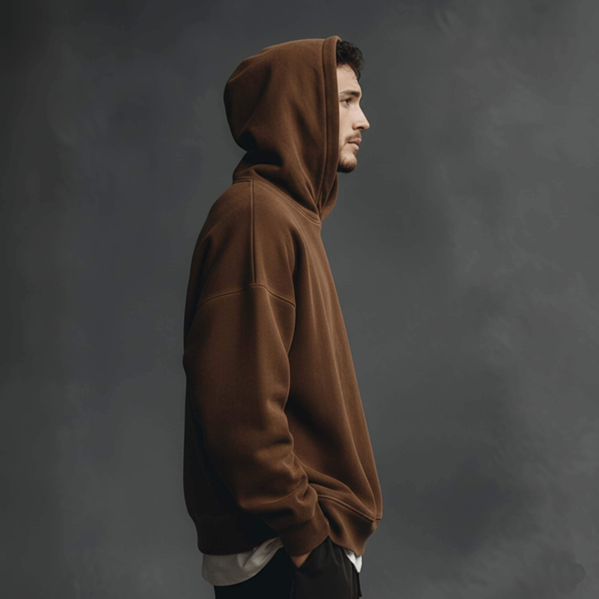 Men's Classic Casual Faux Suede Loose Hoodie MTA2777J7K