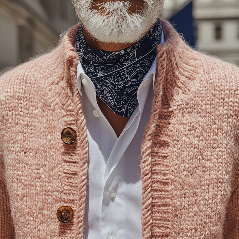 Men's Winter Fashion Cotton Knitted Stand Collar Cardigan MTA2047J4P