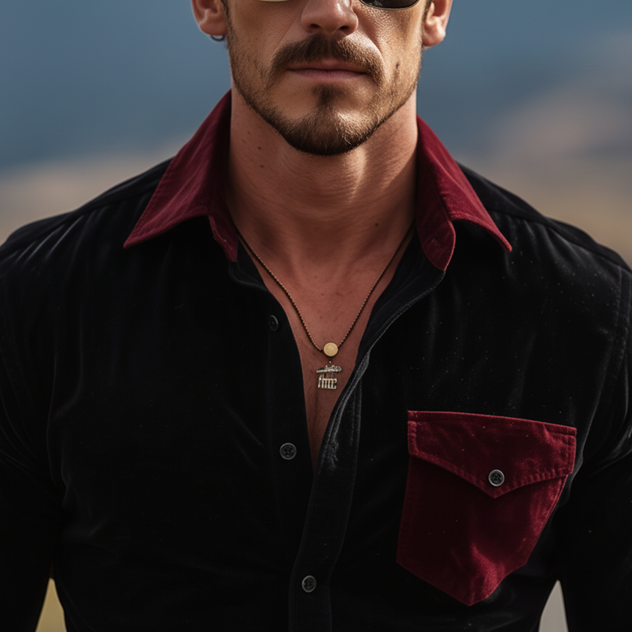 Men's Classic Vintage-style Faux Velvet Long-sleeved Shirt MTA2065L9K