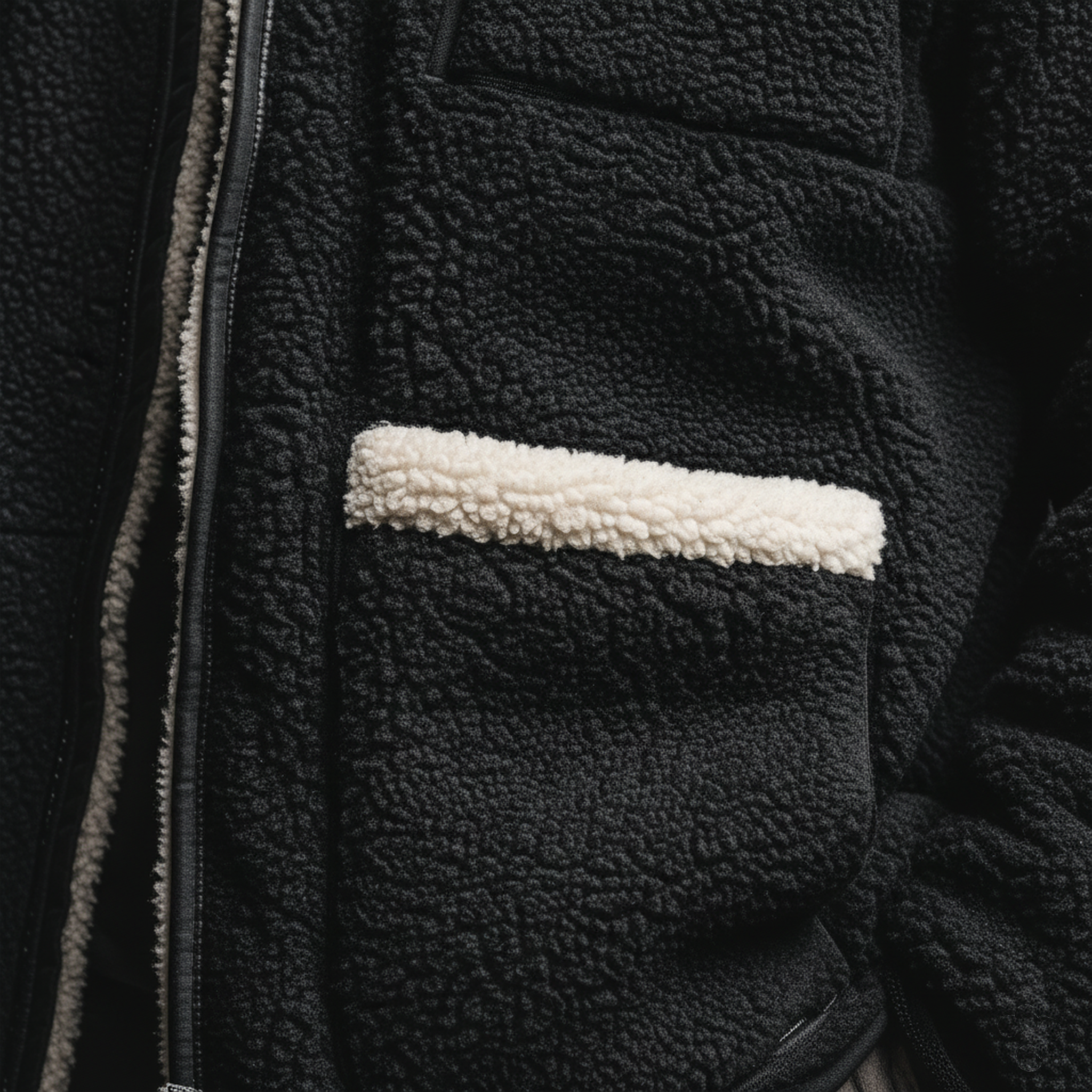 Men's Classic Casual Stand-up Collar Multi-pocket Teddy Fleece Jacket MTA2039J5K