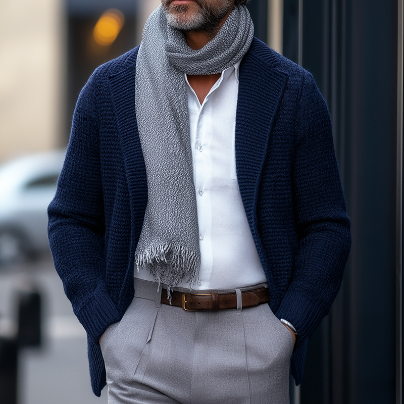 Men's Retro Casual Knitted Button Cardigan MTA0859L1TO