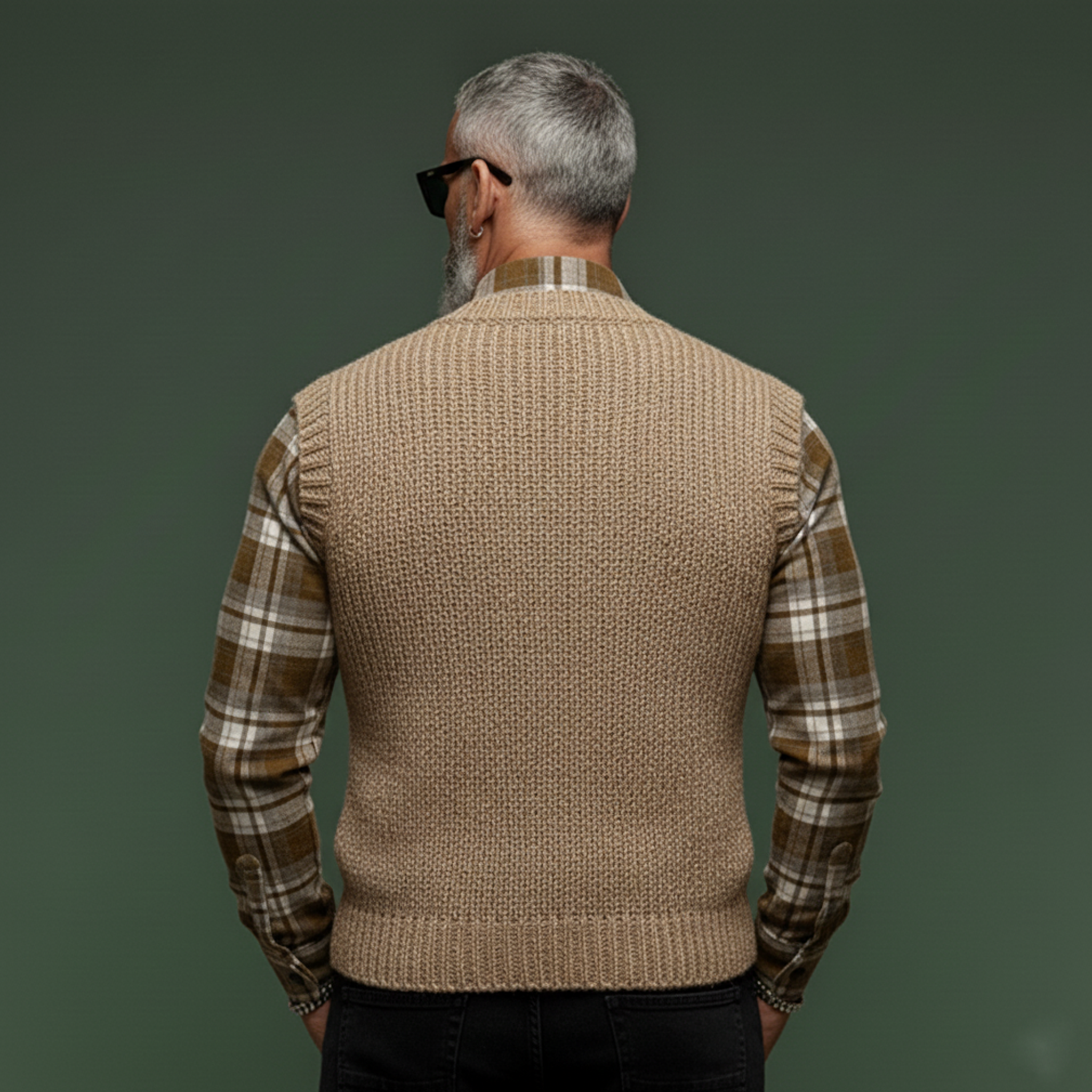 Men's Classic Casual V-neck Pullover Knitted Vest MTA1836L7K