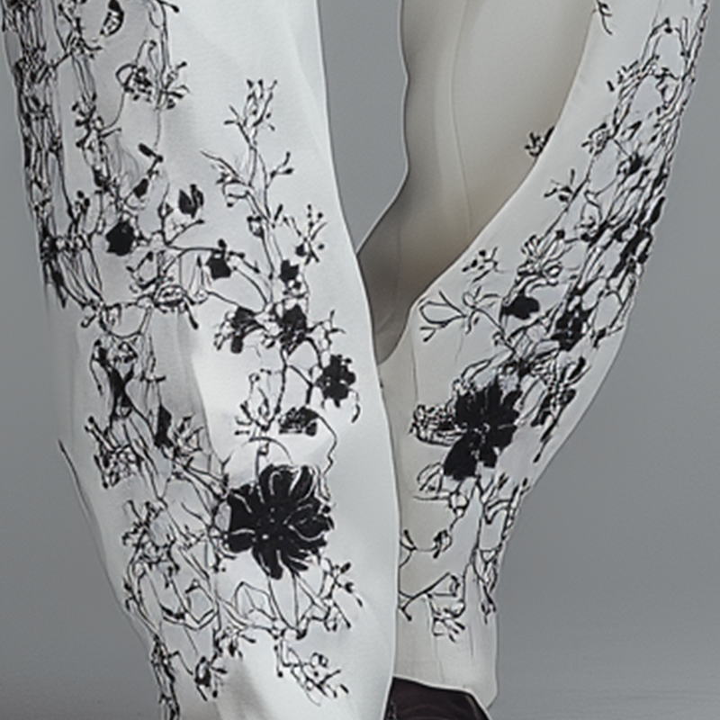 Men's Fashion Simple Printed Blended Suit Trousers MTA1817H6P