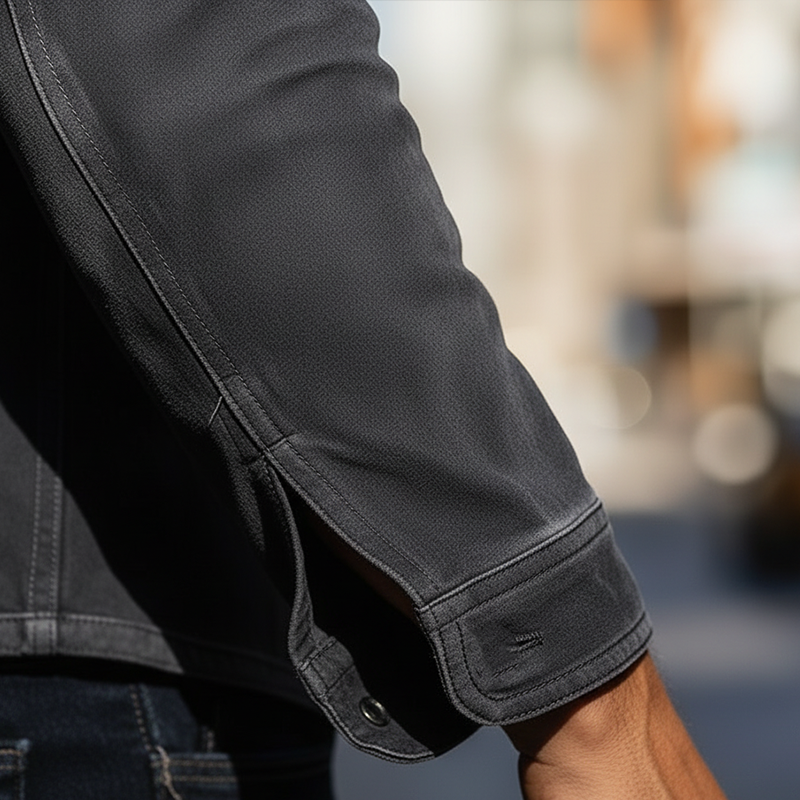 Men's Vintage Faux Suede Zip-up Thin Shirt MTA1003L0P