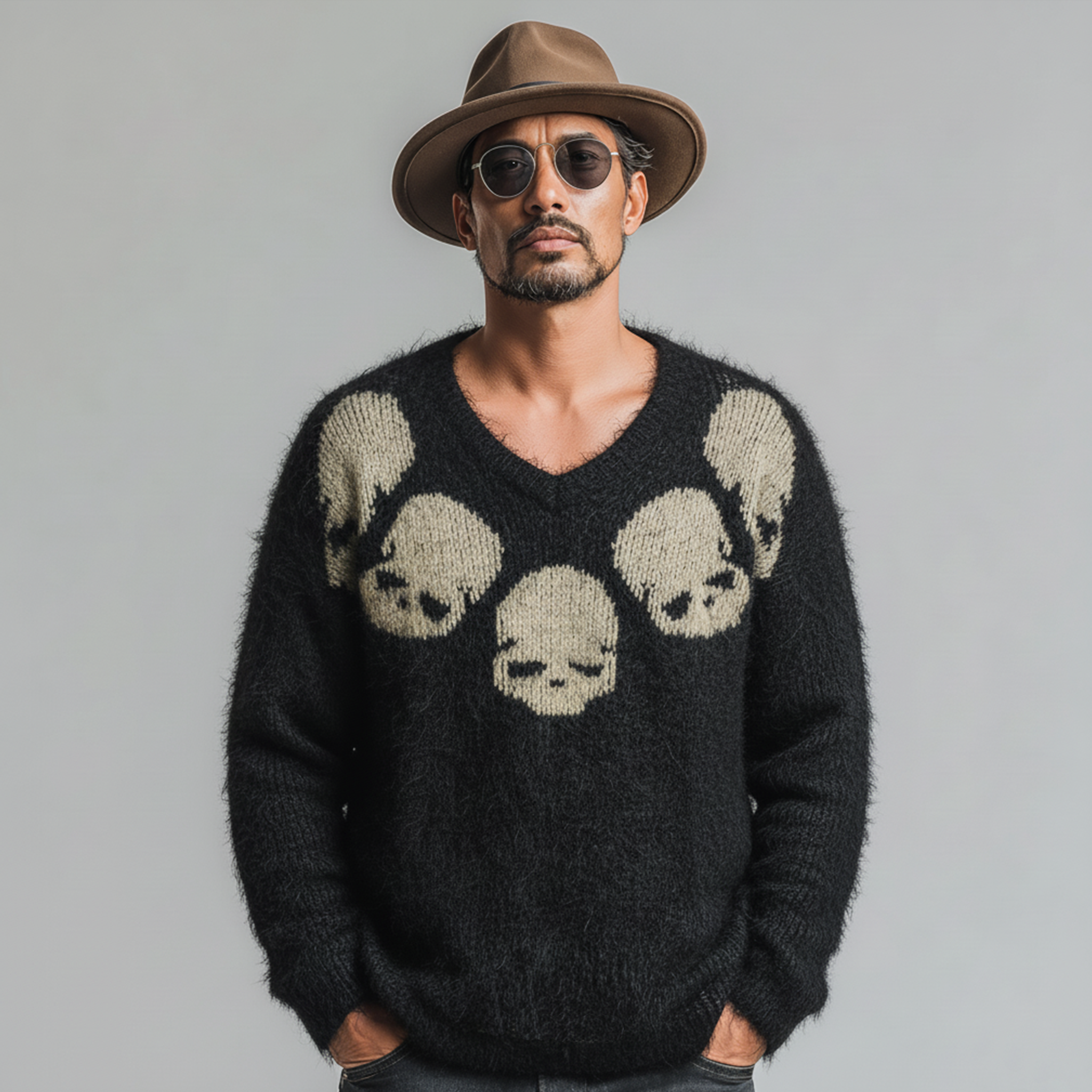 Men's Classic Casual V-neck Sweater MTA0403L1K