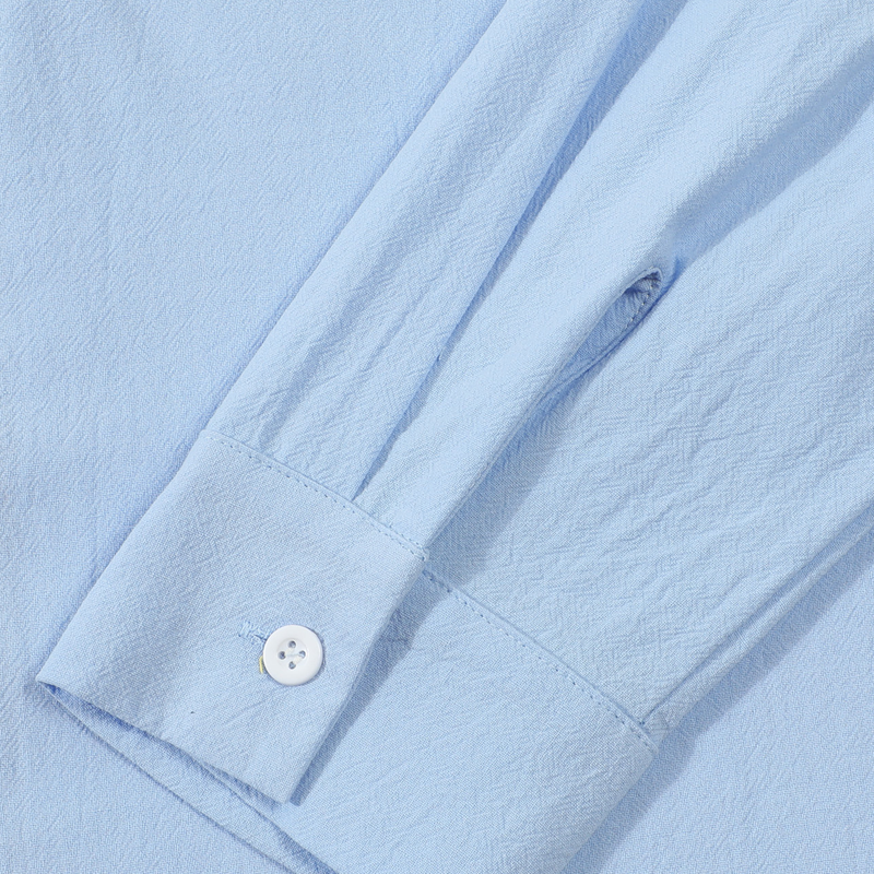 Men's Cotton Casual Solid Color Long Sleeve Shirt MTA1400G9X