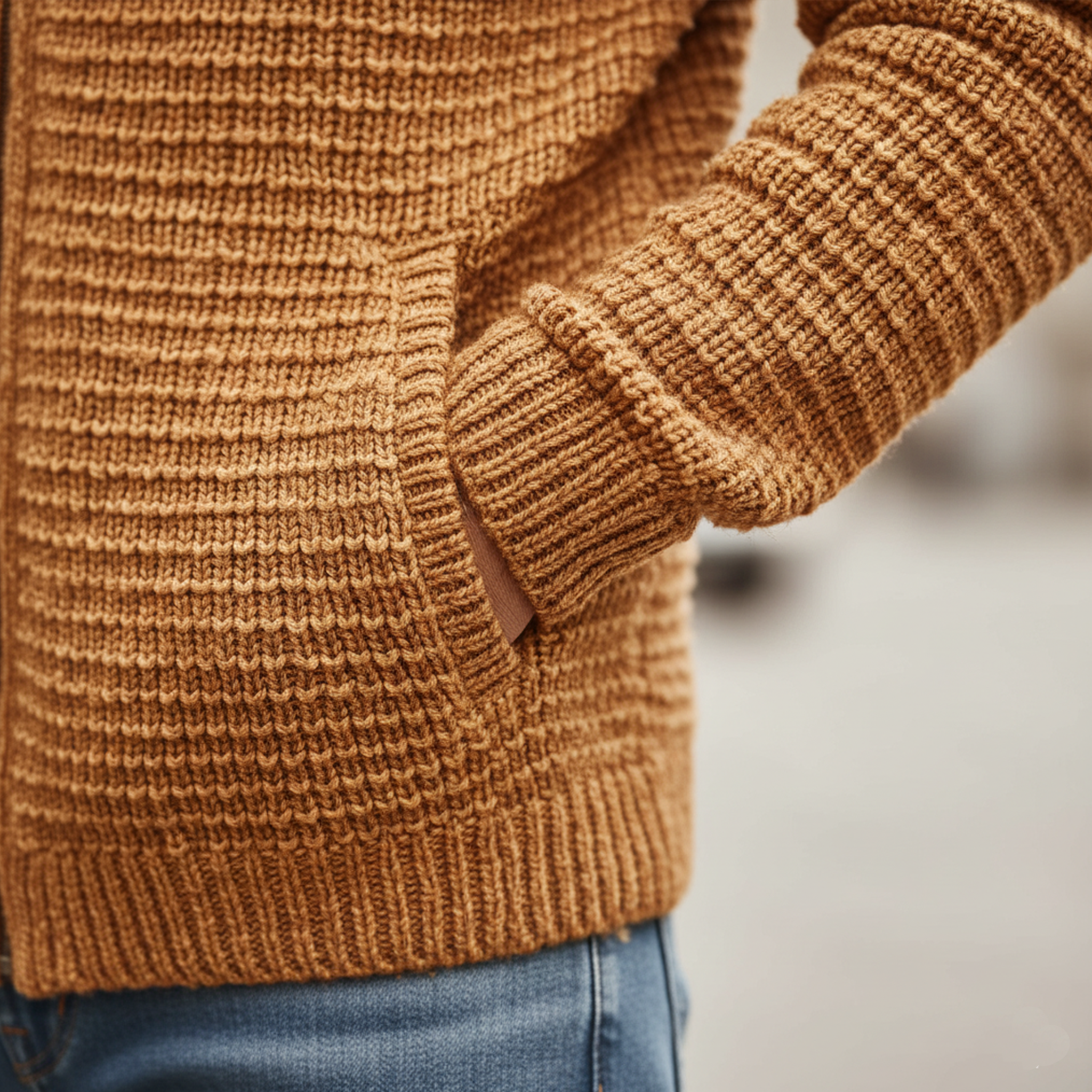 Men's Classic Casual Stand Collar Zipper Cardigan MTA2729J9K