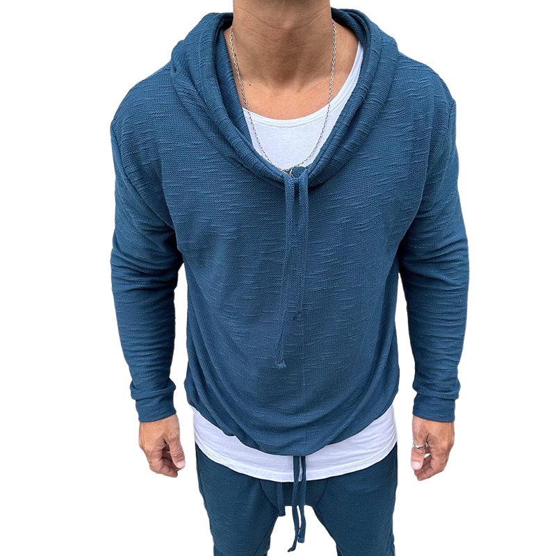 Men's Cotton Vintage Drawstring Hoodie MTA0455G9TO