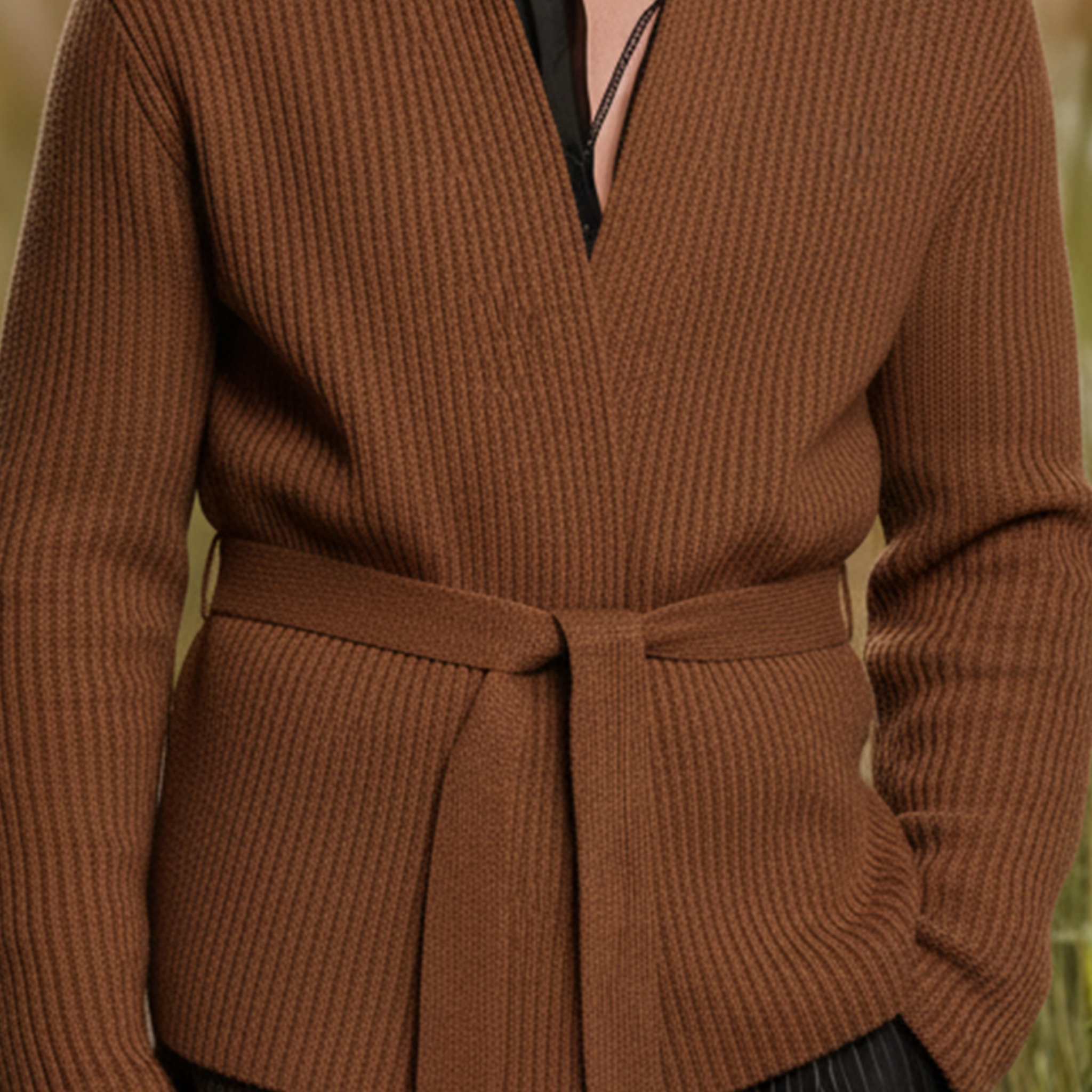 Men's Classic Retro Belted Knit Cardigan MTA0701K2K