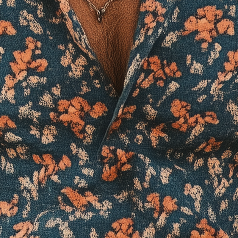 Men's Floral Print Cotton Blend Short Sleeve Shirt MTA2986G3P