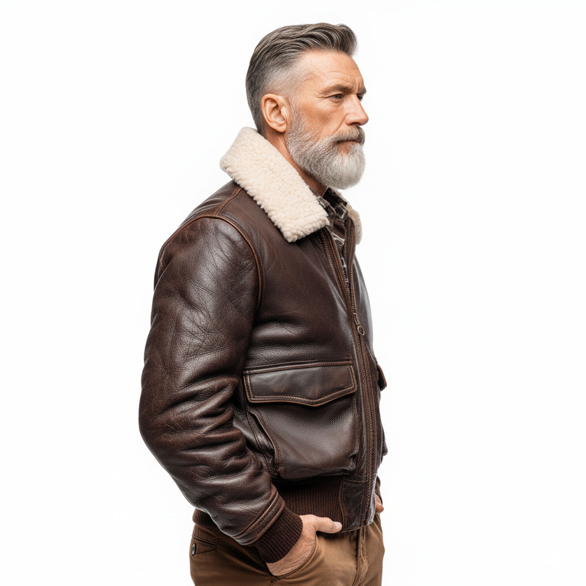 Men's Classic Retro Western Tough Style Detachable Fur Collar Zipper PU Leather Jacket MTA0901J7K