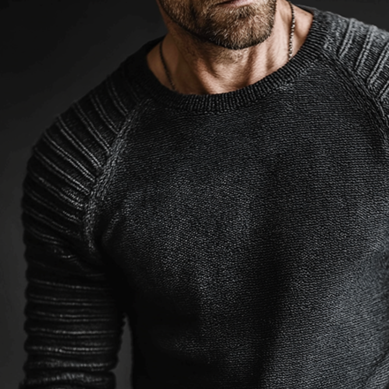 Men's Retro Casual Knitted Crew Neck Pullover Sweater MTA2915J0TO