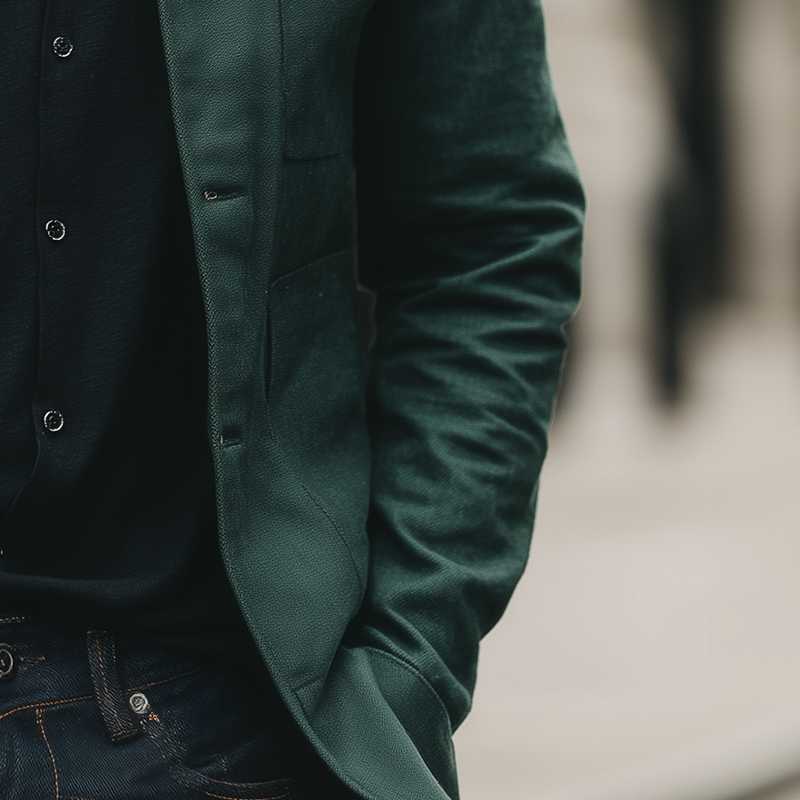 Men's Autumn/Winter Vintage Cotton Blend Jacket (Lined) MTA2287I8P