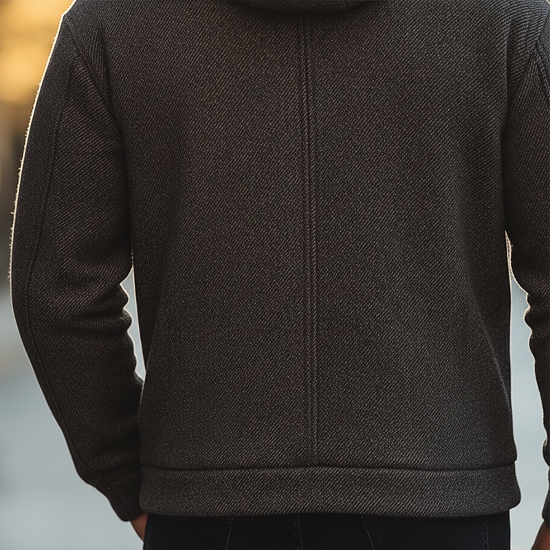 Men's Winter Retro Twill Faux Wool Hooded Jacket MTA0531K9P