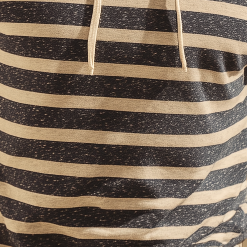 Men's Fashion Striped Print Cotton Blend Hooded Sweatshirt MTA1321H1P