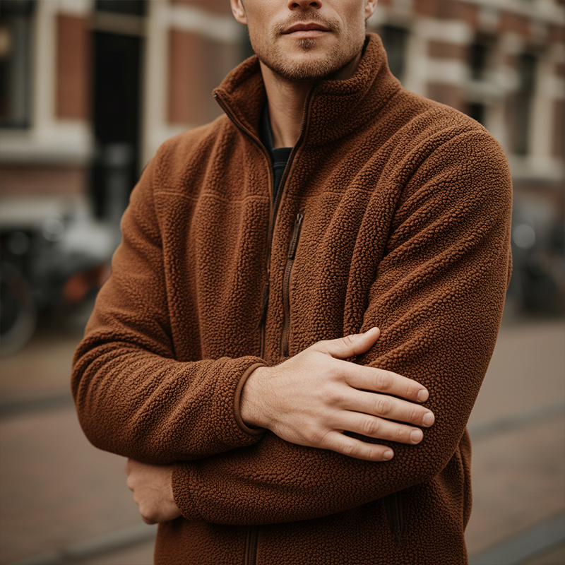 Men's Winter Fashion Polar Fleece Zipper Warm Jacket MTA2214J6P