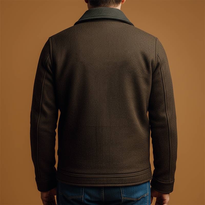 Men's Winter Vintage Herringbone Faux Wool Jacket MTA2788J8P