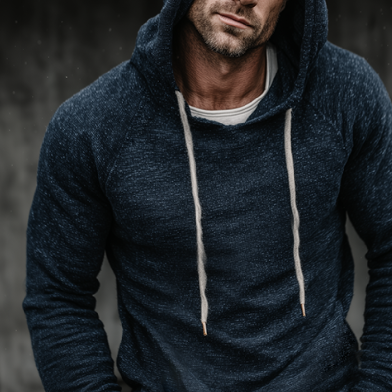 Men's Retro Casual Knitted Hooded Sweater MTA1867K1TO