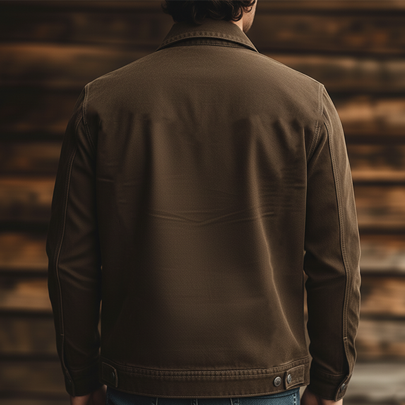 Men's Retro Embroidered Washed Denim Jacket MTA1137K9P