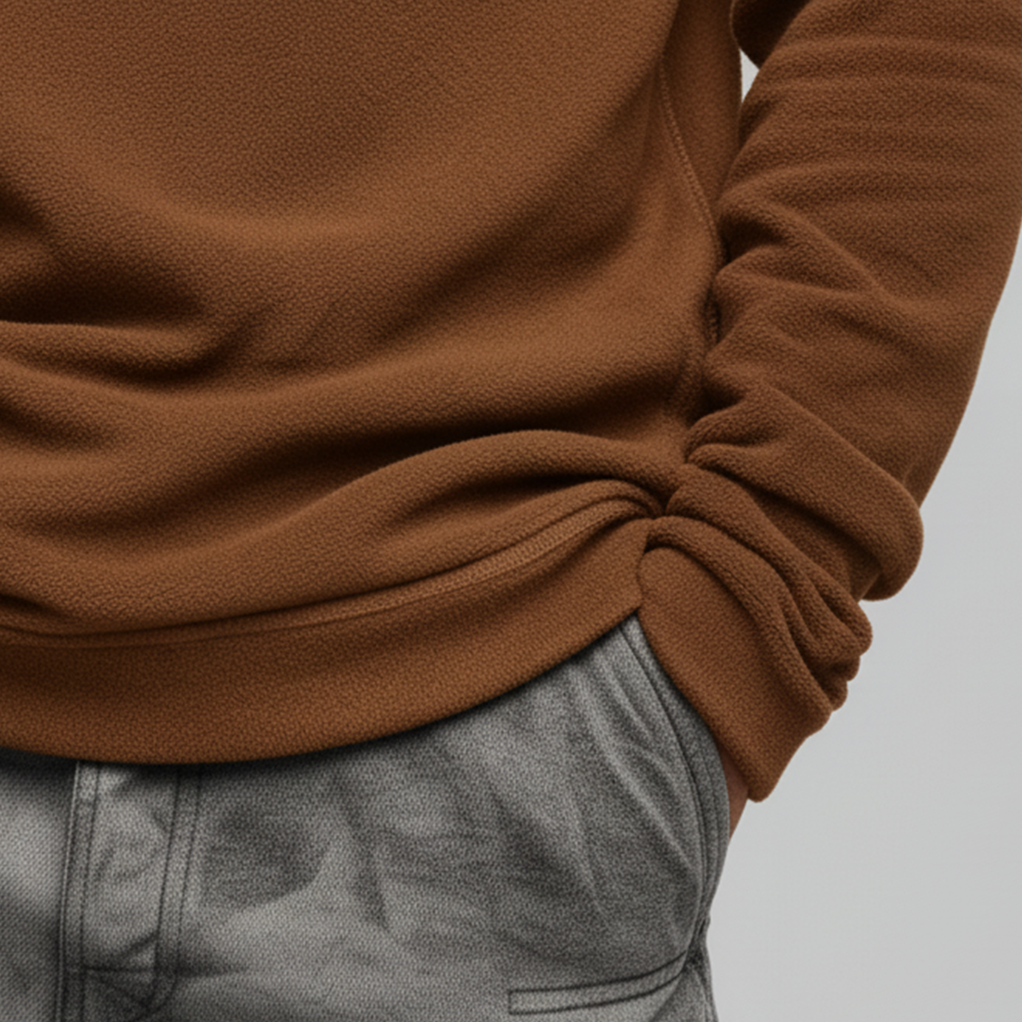 Men's Classic Casual Western Tough Style Dralon Warm Skin-friendly Stand Collar Zipper Sweatshirt MTA2193J7K