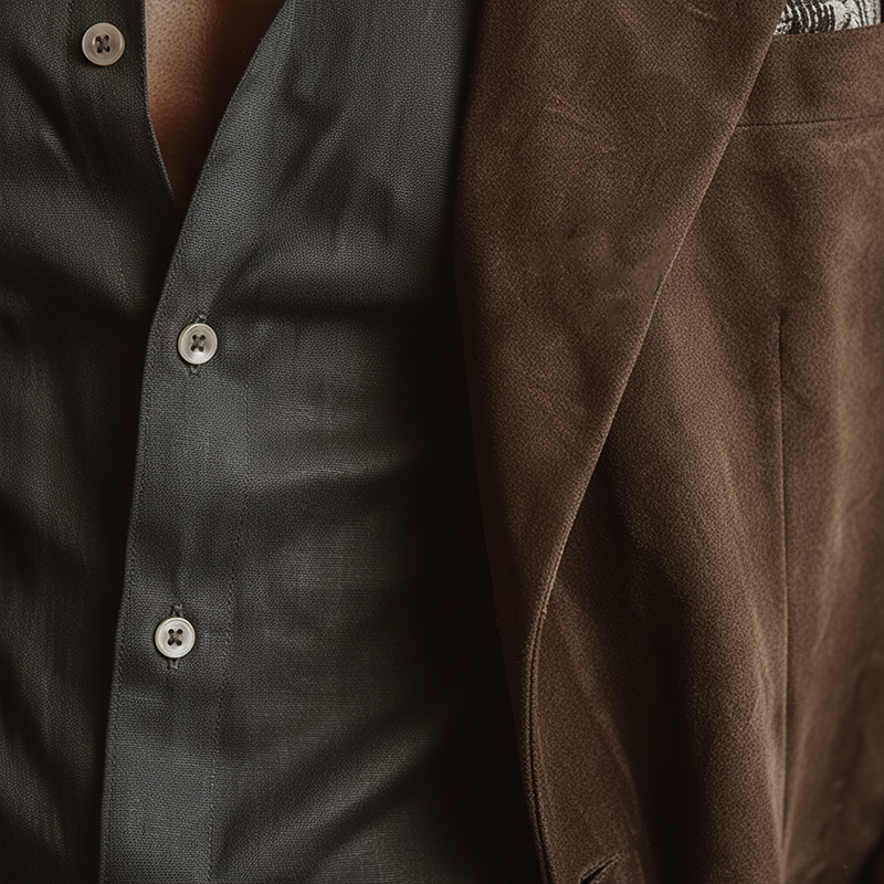 Men's Winter Vintage Faux Suede Mid-Length Coat MTA1431J5P