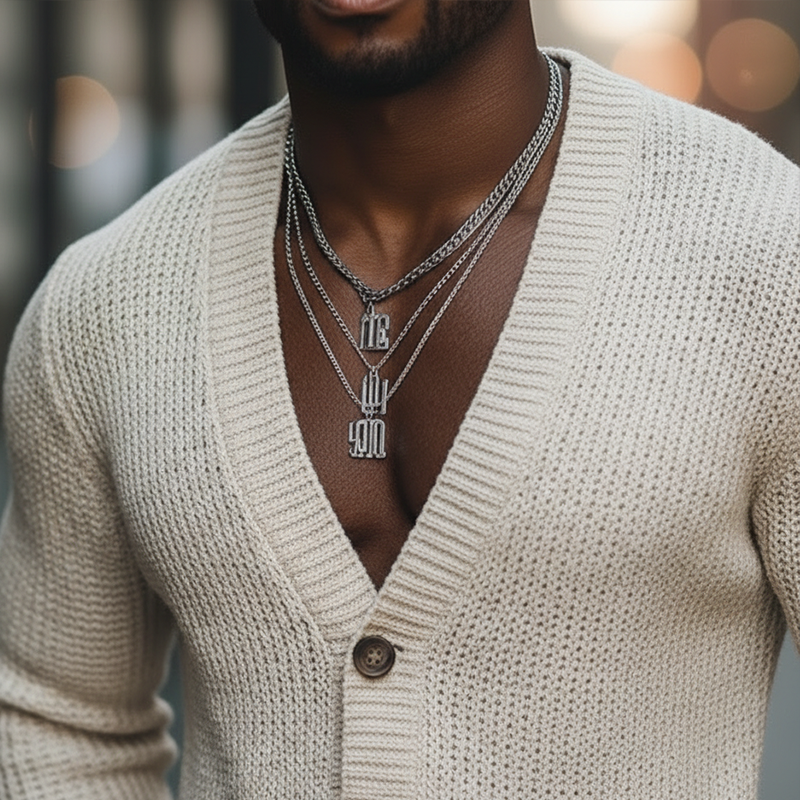 Men's Spring Fashion Cotton Knit Button-up Cardigan MTZ0999A5P