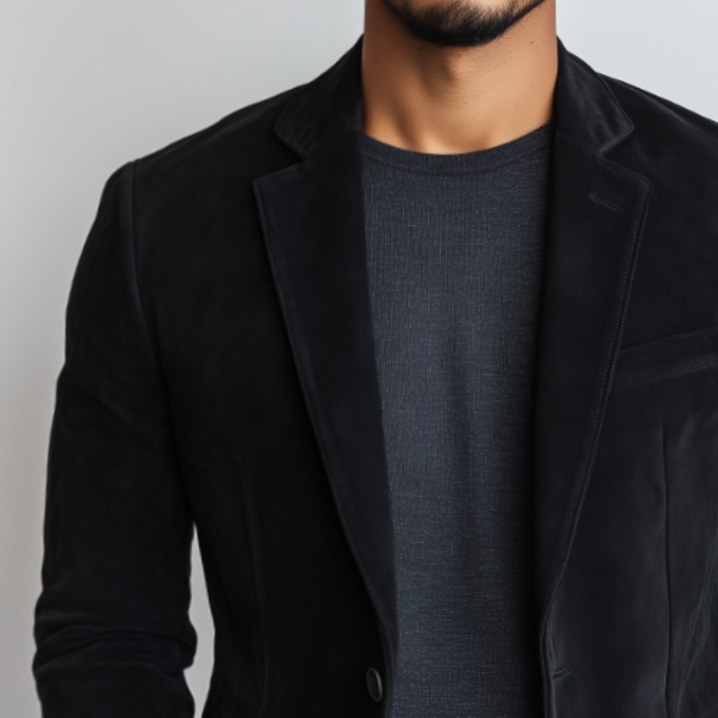 Men's Retro Casual Faux Suede Blazer MTA2018K7TO