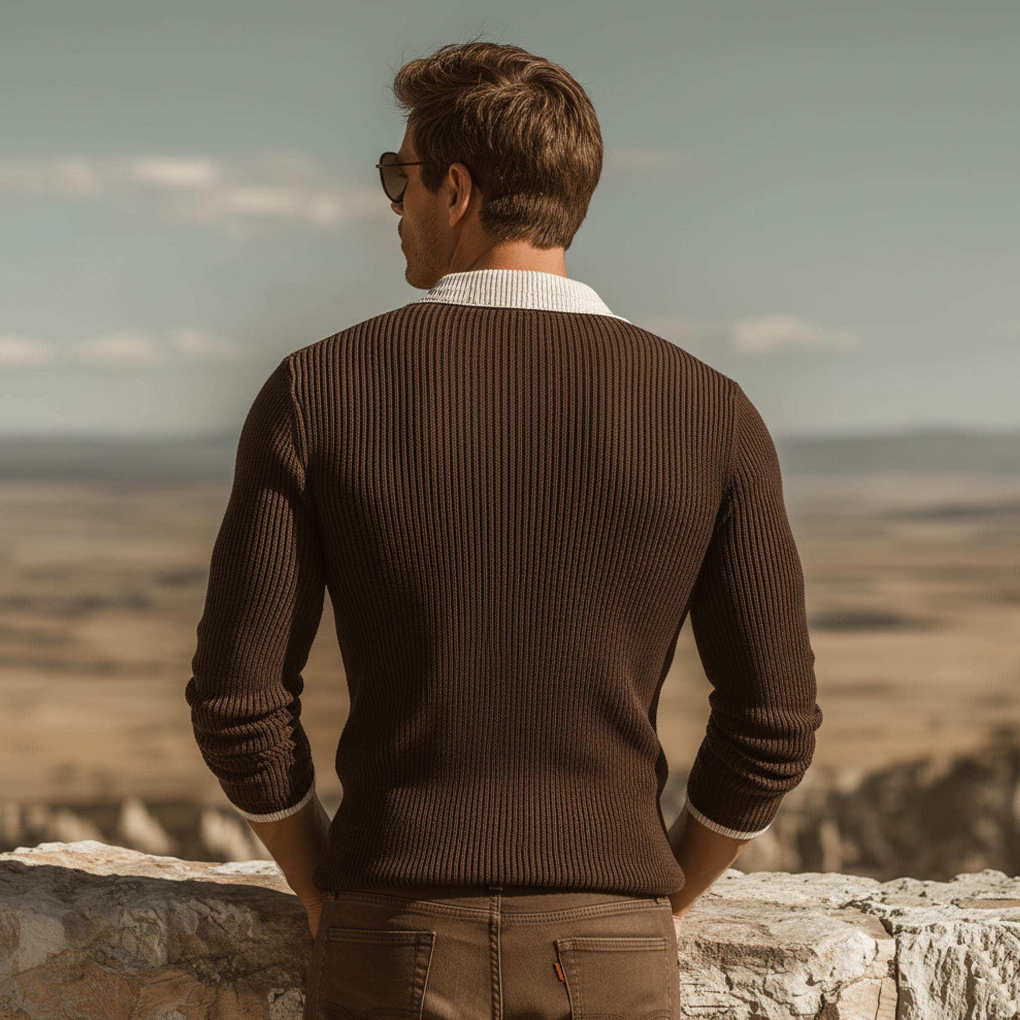 Men's Classic Casual Slim-fit Polo Neck Sweater MTA1760L4K