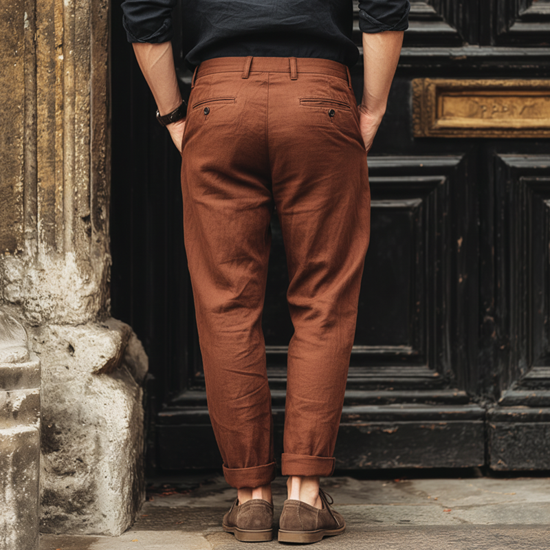 Men's Business Elegant Cotton Blend Slim Fit Pants MTA1508L6U