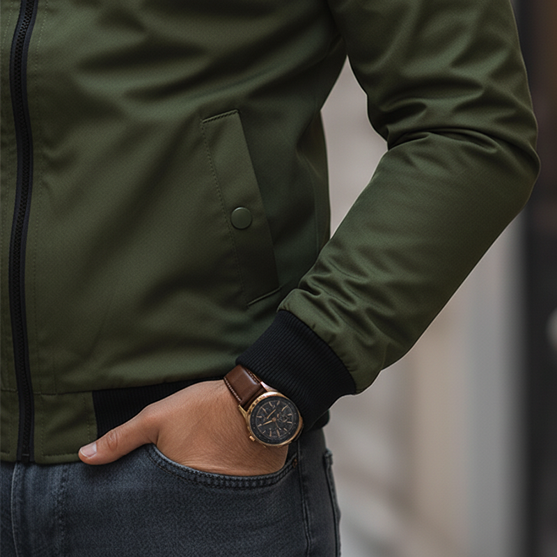 Men's Retro Cotton Blend Multi-Pocket Zipper Jacket MTA1913K3P