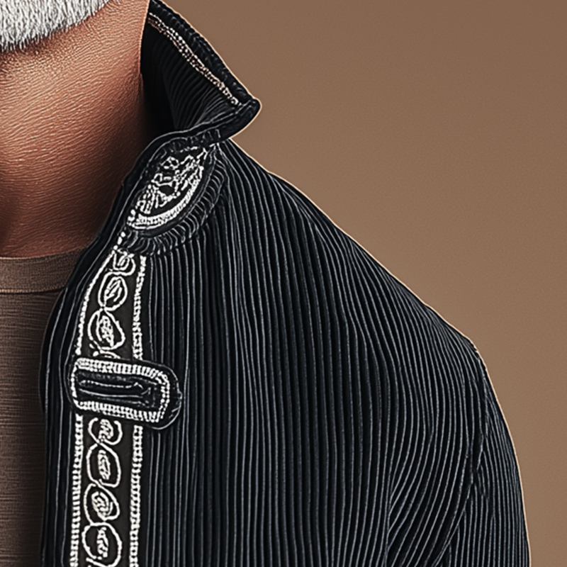 Men's Winter Fashion Embroidered Corduroy Jacket MTA0152I2P