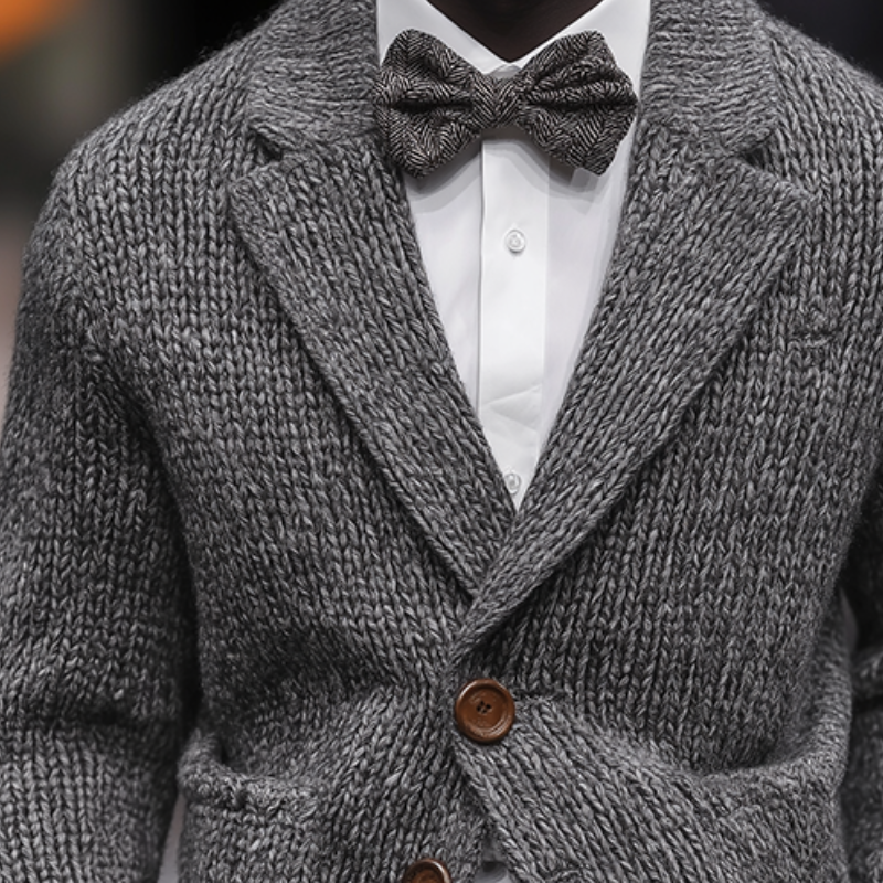 Men's Vintage Casual Knitted Lapel Button Sweater Cardigan MTA1133J7TO