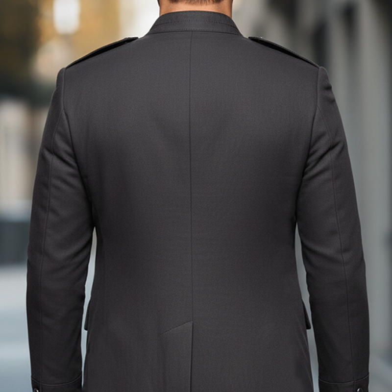 Men's Stylish And Simple Double-breasted Cotton Blend Lightweight Jacket MTA0876L9P