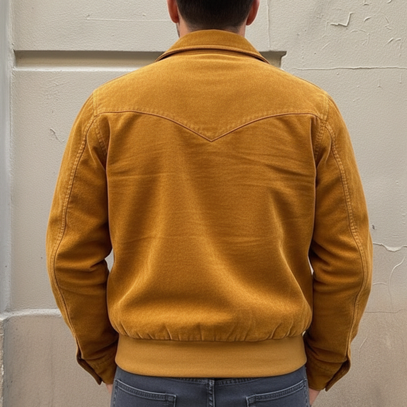 Men's Urban Faux Suede Collared Zip-up Jacket MTZ1563A6U