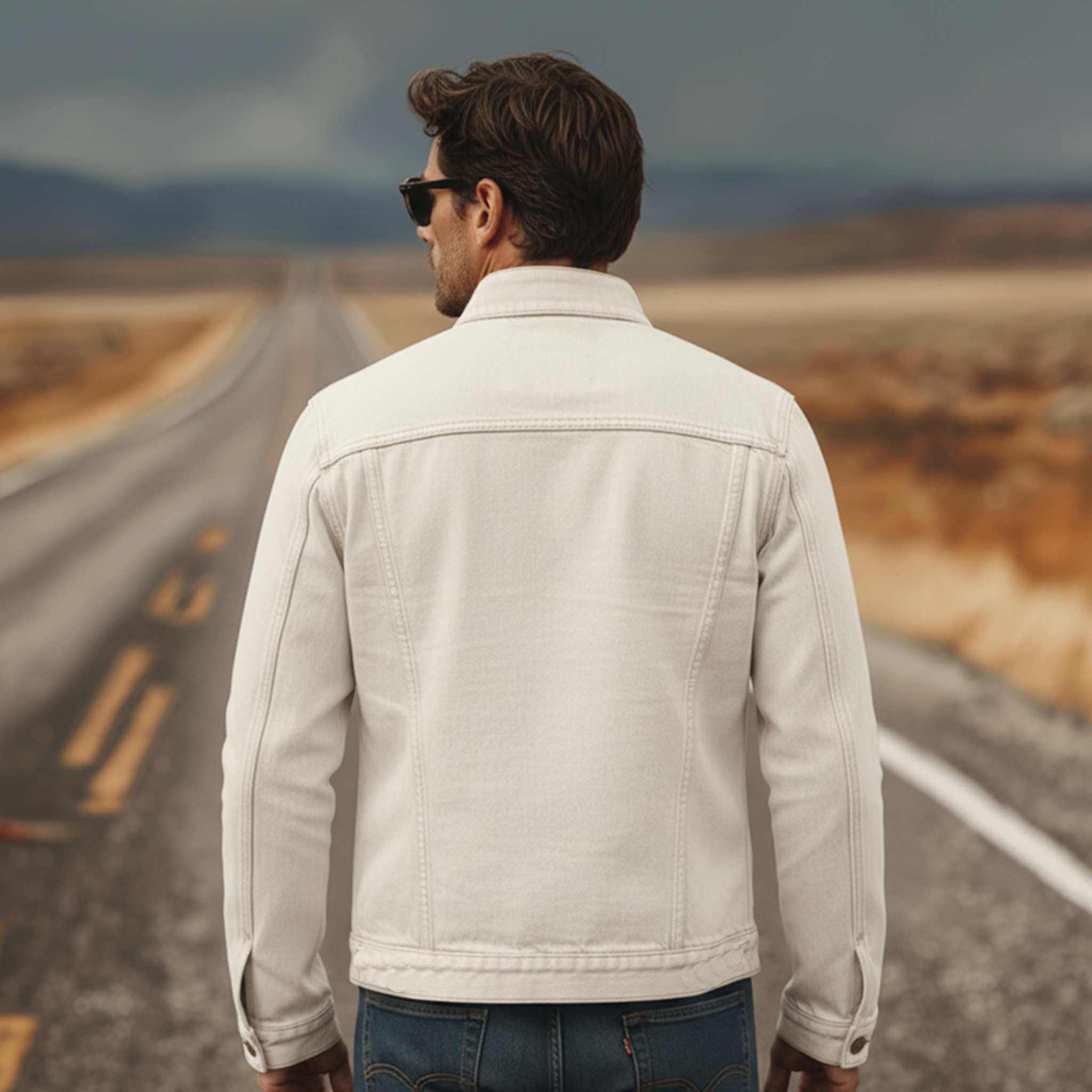 Men's Classic Retro Denim Stand-up Collar Jacket MTA0137L3K