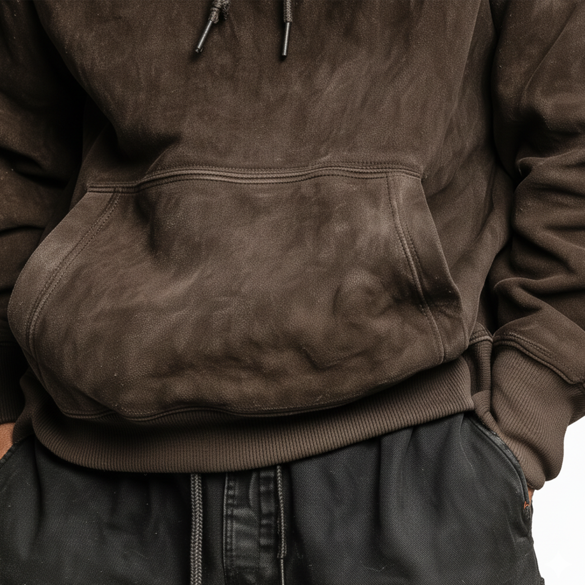 Men's Classic Casual Faux Suede Loose Hoodie MTA1326J7K