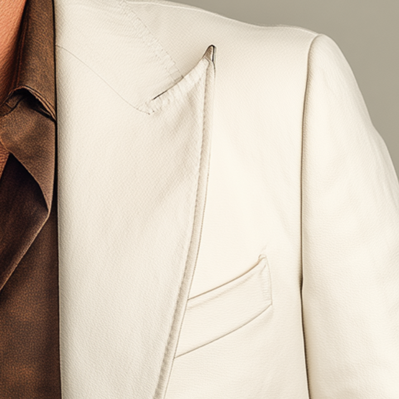 Men's Vintage Matte Faux Leather Blazer MTA1514H3P