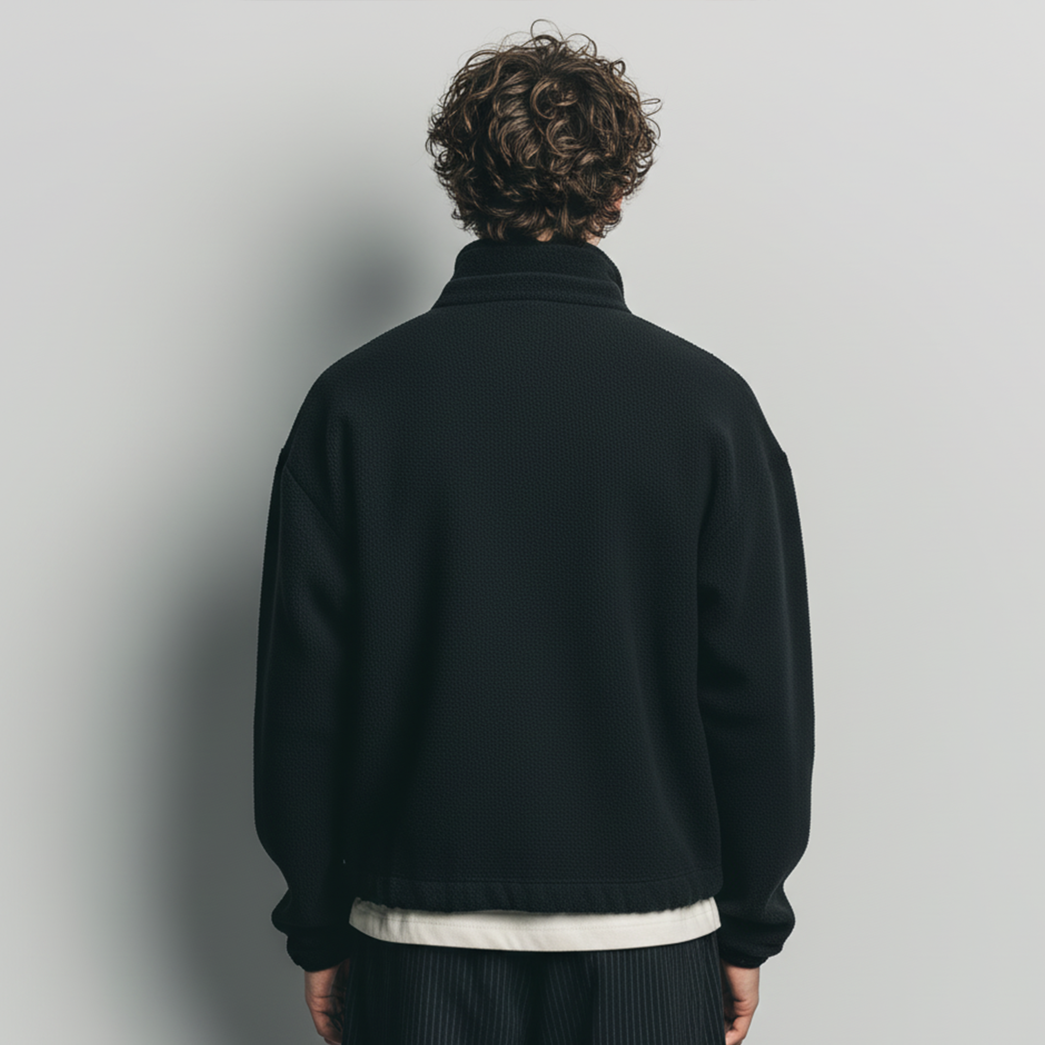Men's Classic Casual Stand Collar Zipper Teddy Fleece Jacket MTA2004J7K