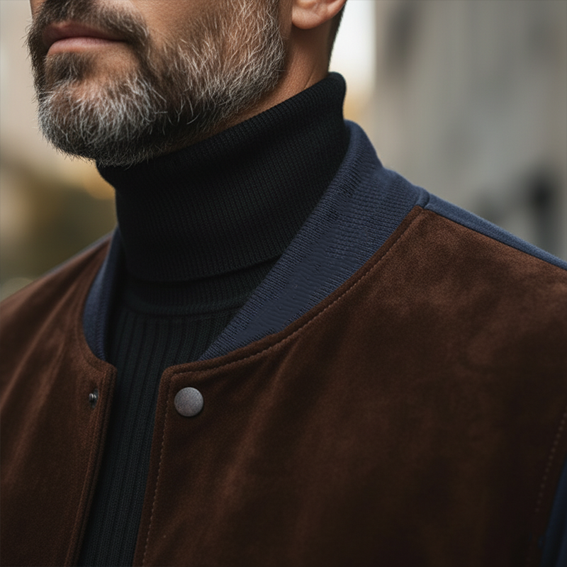 Men's Winter Vintage Faux Suede Cotton Blend Button-up Jacket MTA1734L1P