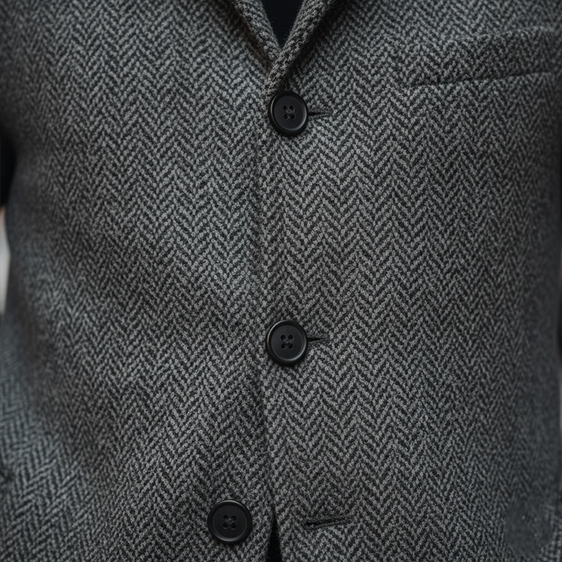 Men's Winter Retro Herringbone Faux Wool Jacket MTA0443K2P