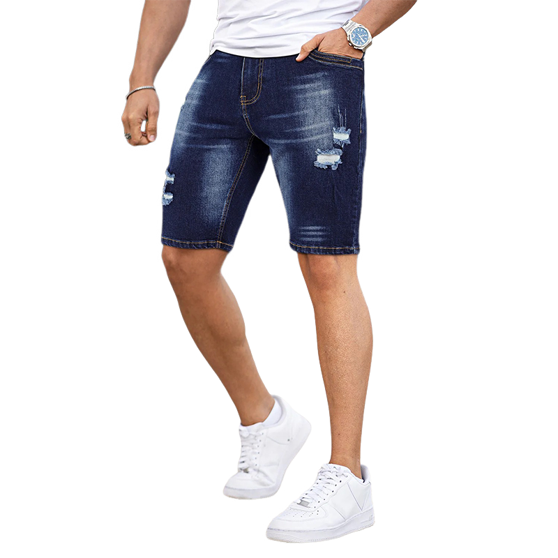 Men's Vintage Distressed Denim Shorts MTA1671F1X