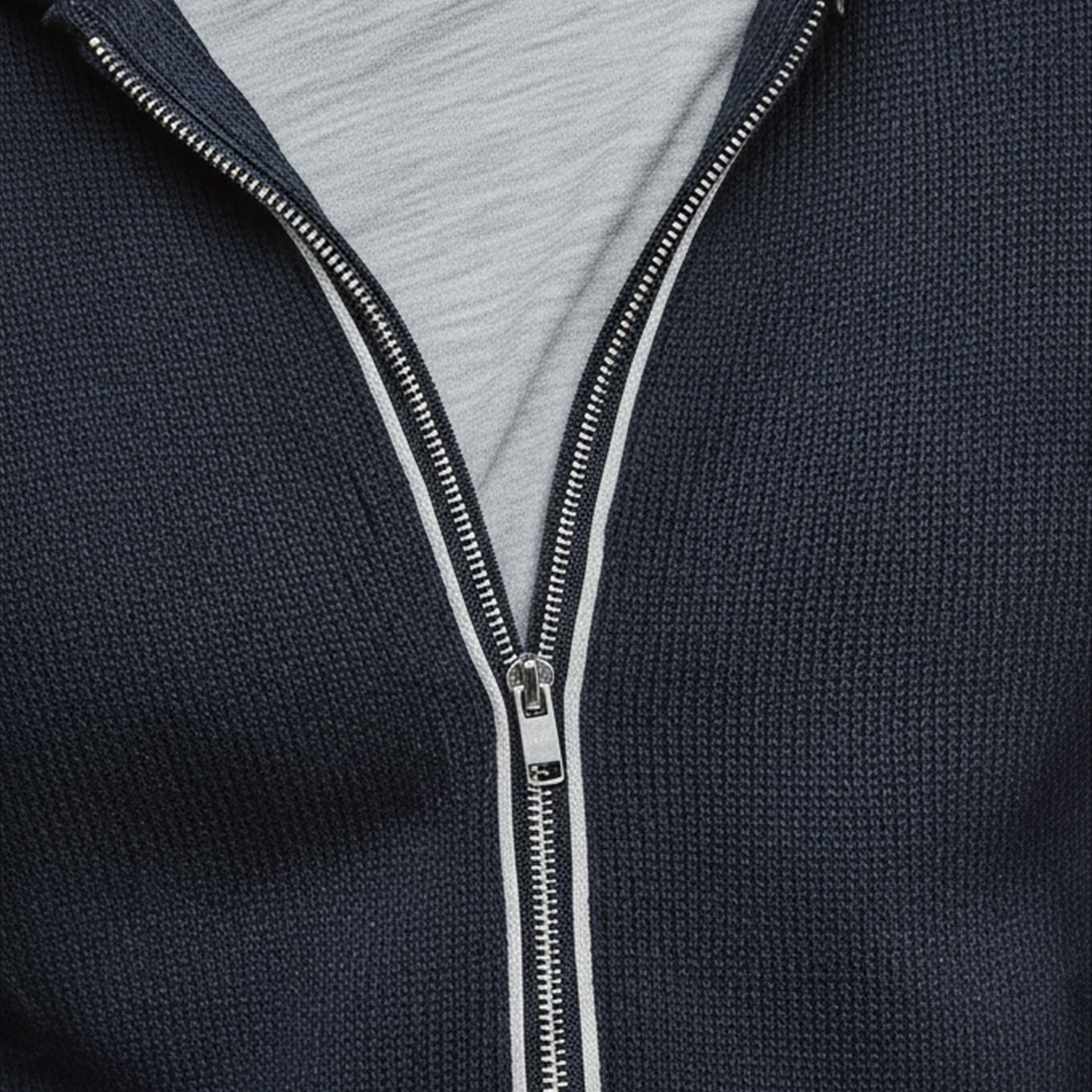 Men's Classic Casual Hooded Zippered Knit Cardigan MTA2178J2K