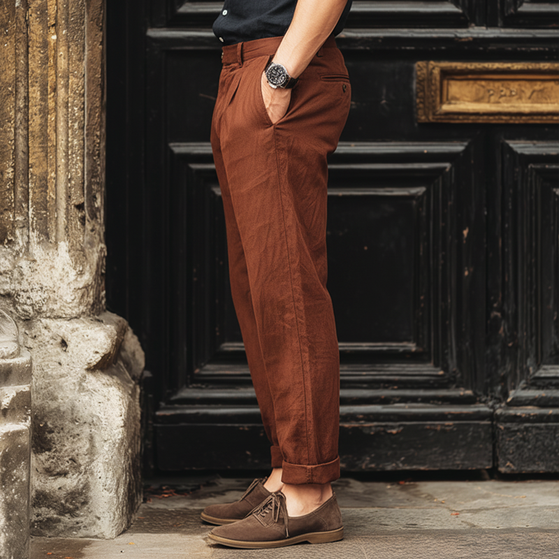 Men's Business Elegant Cotton Blend Slim Fit Pants MTA1508L6U