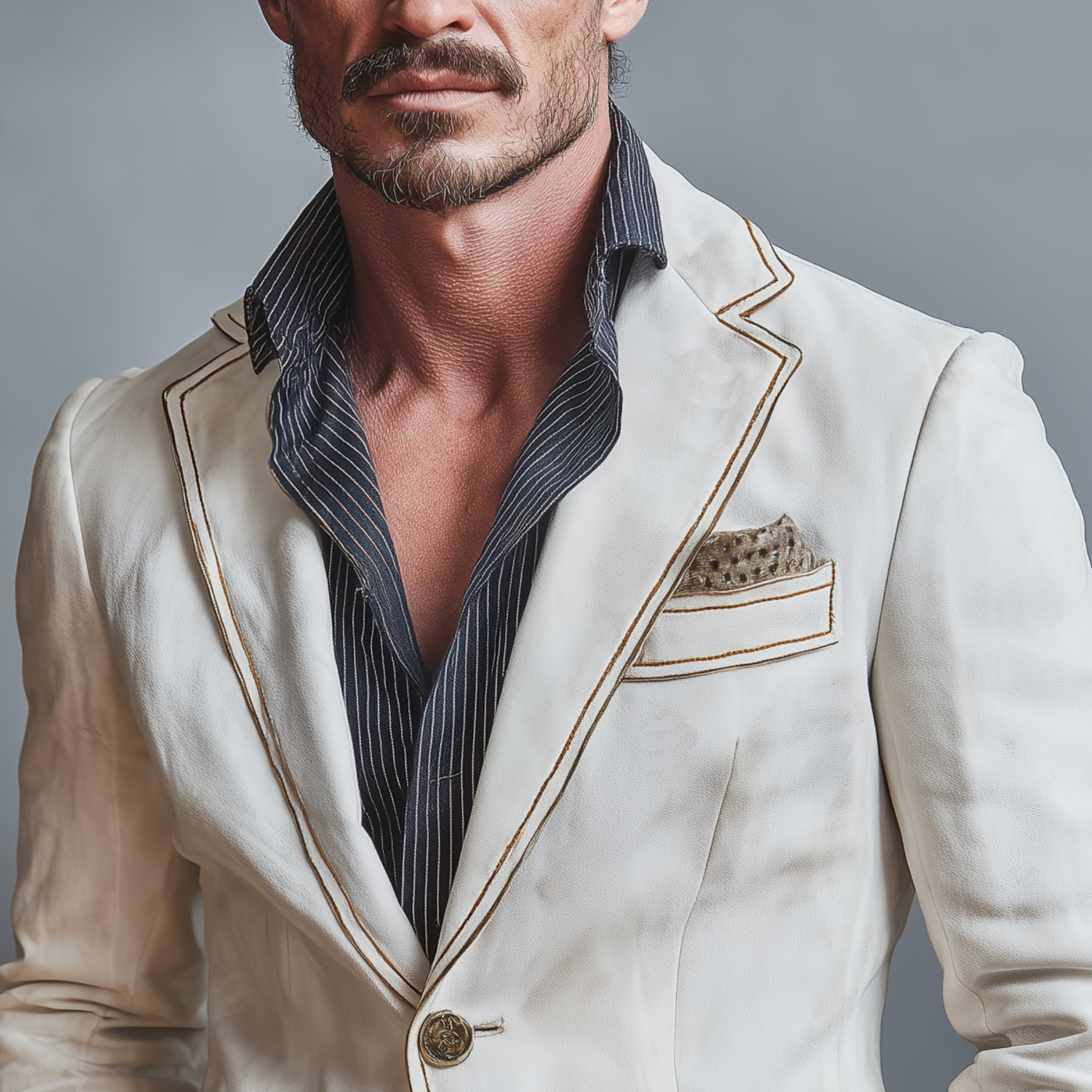 Men's Classic Retro Single-breasted Faux Suede Slim-fit Blazer MTA2660K6K