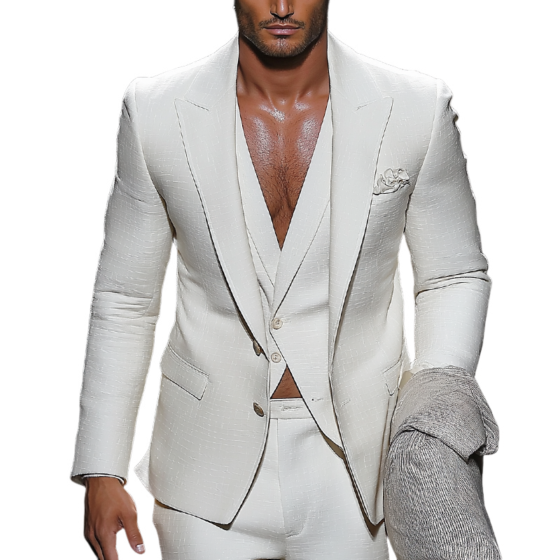 Men's Vintage Casual Solid Color Single Breasted Blazer MTA3078F7TO