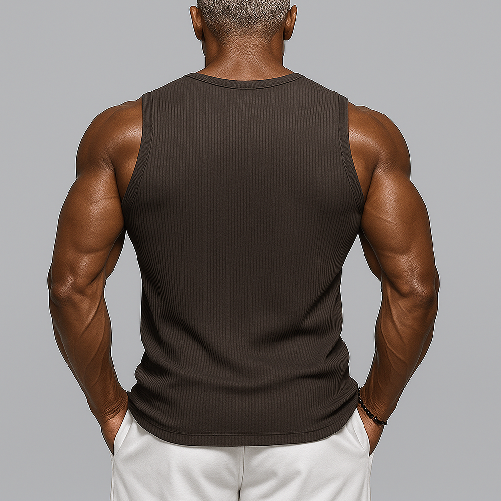 Men's Summer Fashion Striped Textured Cotton Blend Sleeveless Tank Top MTA1069G4P