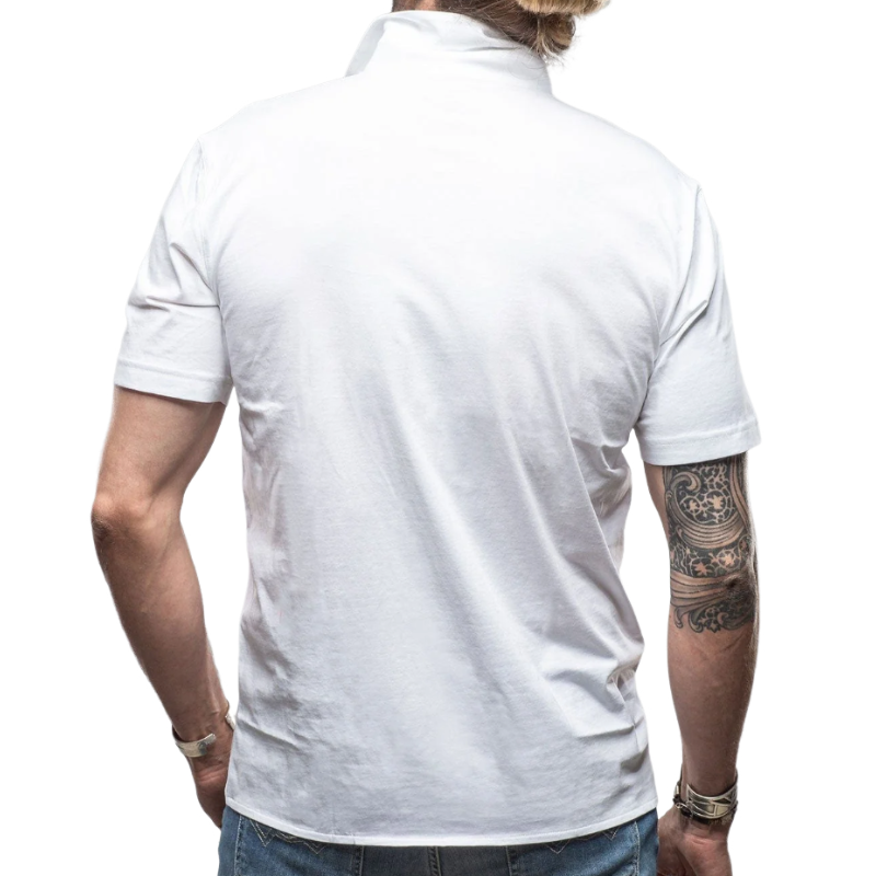 Men's Casual Breathable Cotton Lapel Slim Fit Short Sleeve Shirt MTA0652E2M