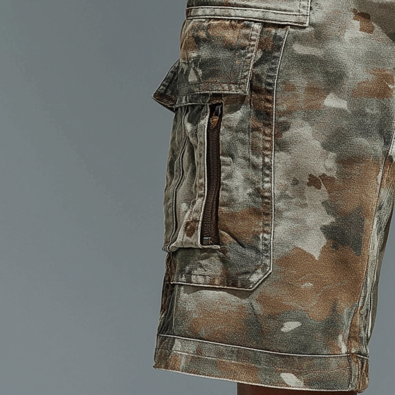 Men's Summer Fashion Camouflage Cotton Blend Cargo Shorts MTA1490G9P