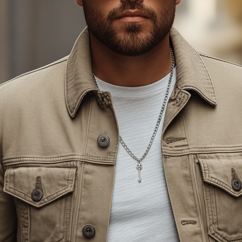 Men's Retro Washed Multi-Pocket Classic Denim Jacket MTA2700K3P