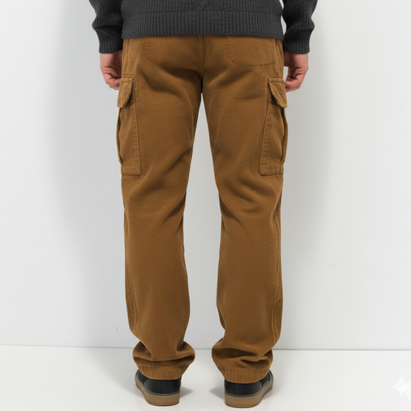 Men's Classic Corduroy Straight-leg Multi-pocket Casual Pants MTA2997K5U